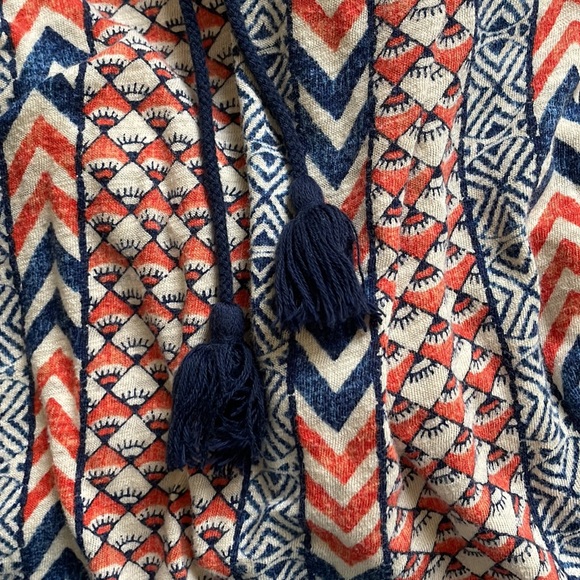 Lucky Brand Aztec soft cotton belted tank dress - Picture 5 of 9